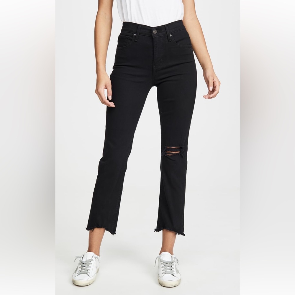 Levi’s 724 Distressed Cropped Straight Leg Jeans